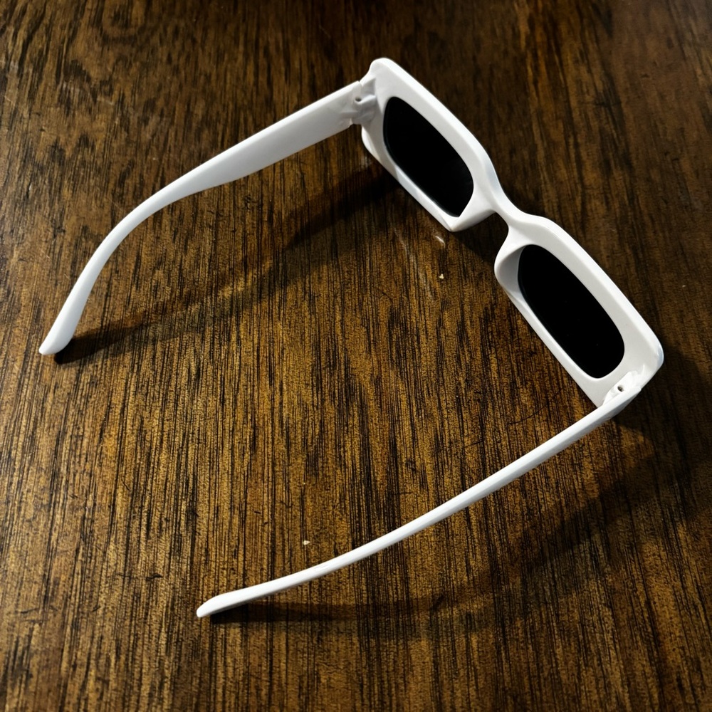 White Rectangular Sunglasses NWT - image 3